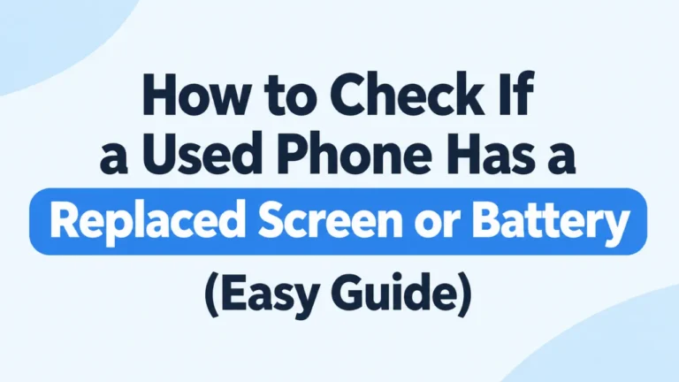 How to Check Used Phone Replaced Screen Battery: 7 Easy Tips